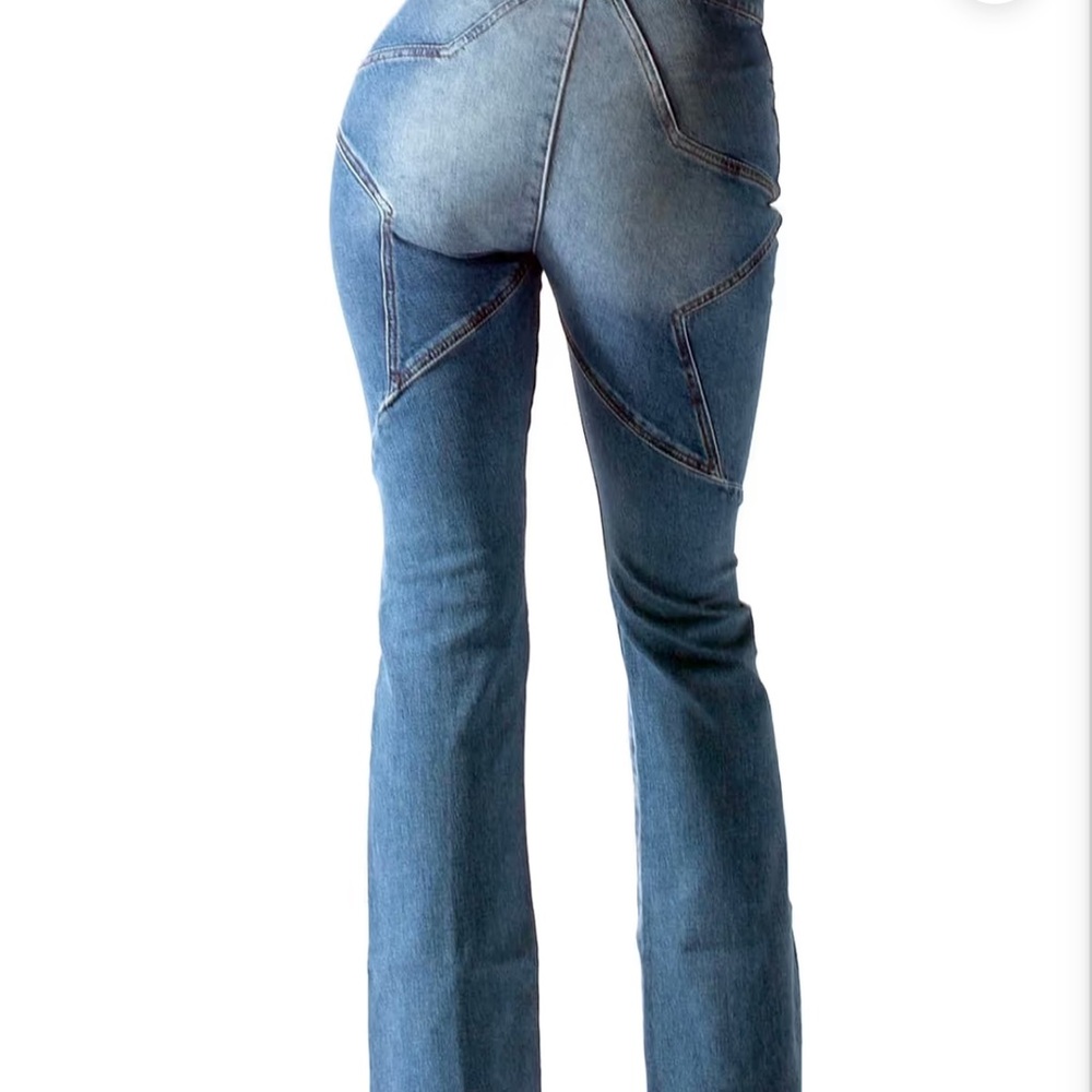 REVICE Women's Light Blue Flare Jeans